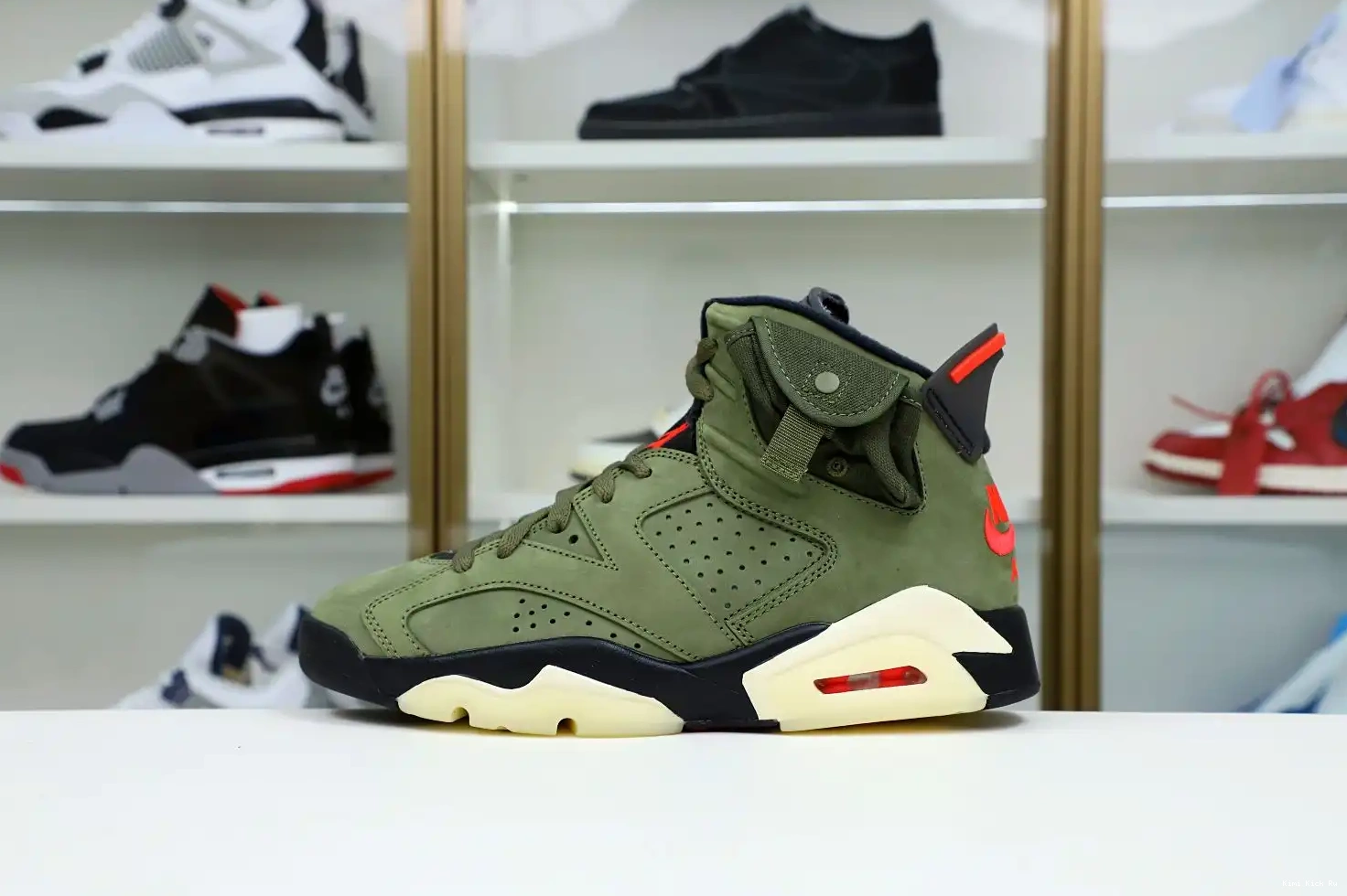 X RETRO JORDAN 6 Kimikick 'OLIVE' SCOTT TRAVIS AIR 0814